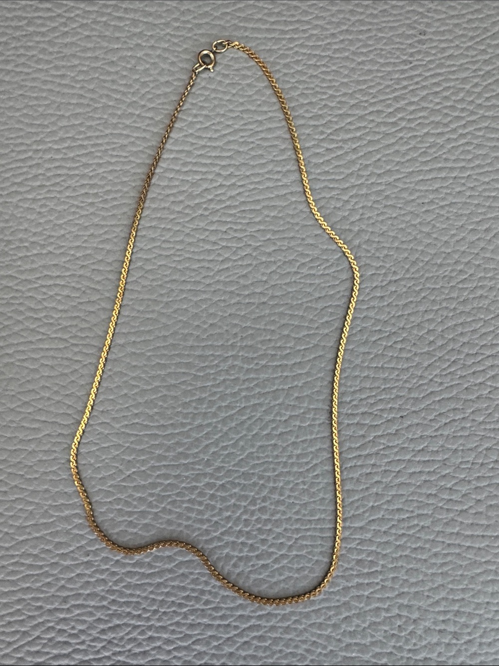 12K 1/20 GOLD FILLED “S” CHAIN NECKLACE 14.5” 2.8g